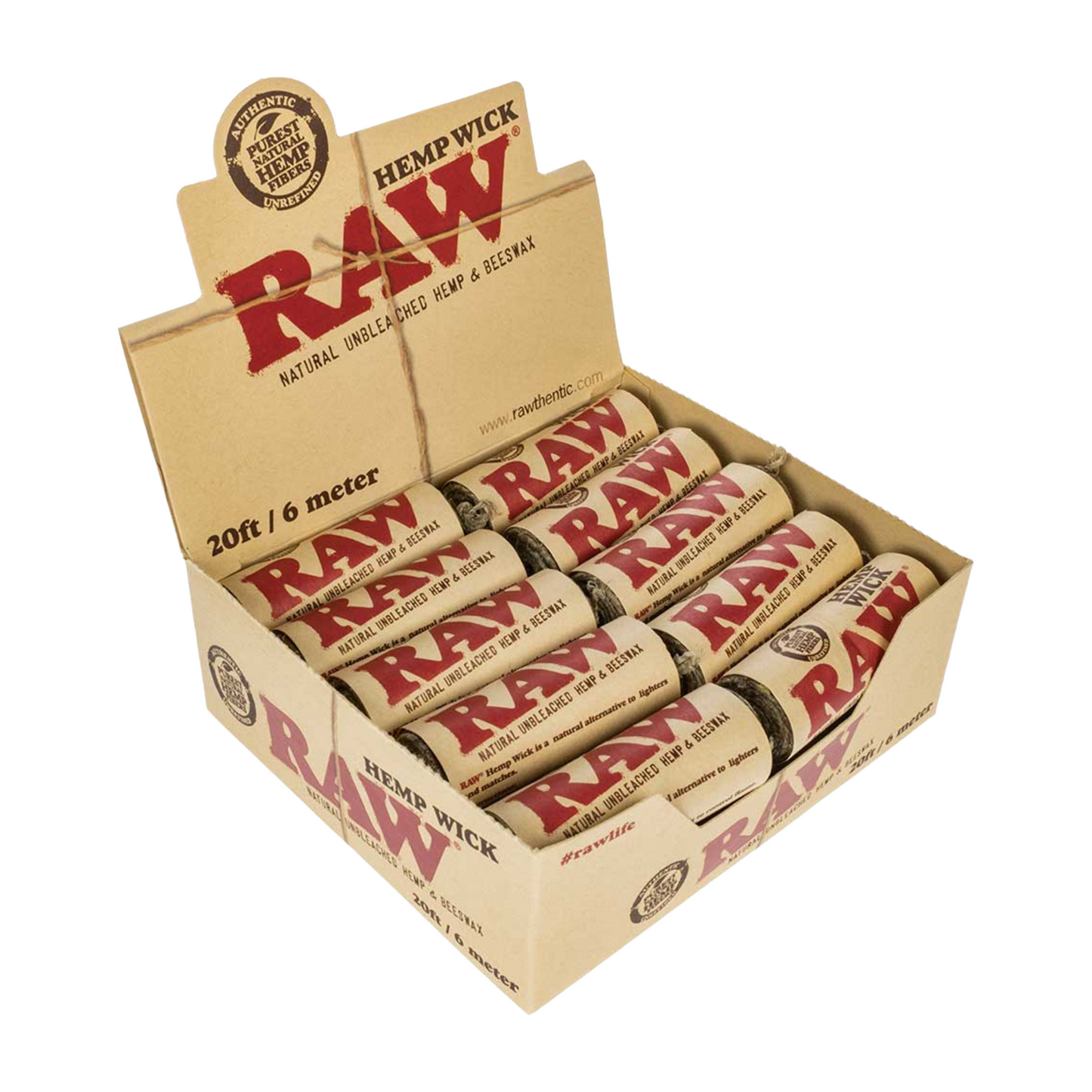 Caja RAW Hemp Wick 6m